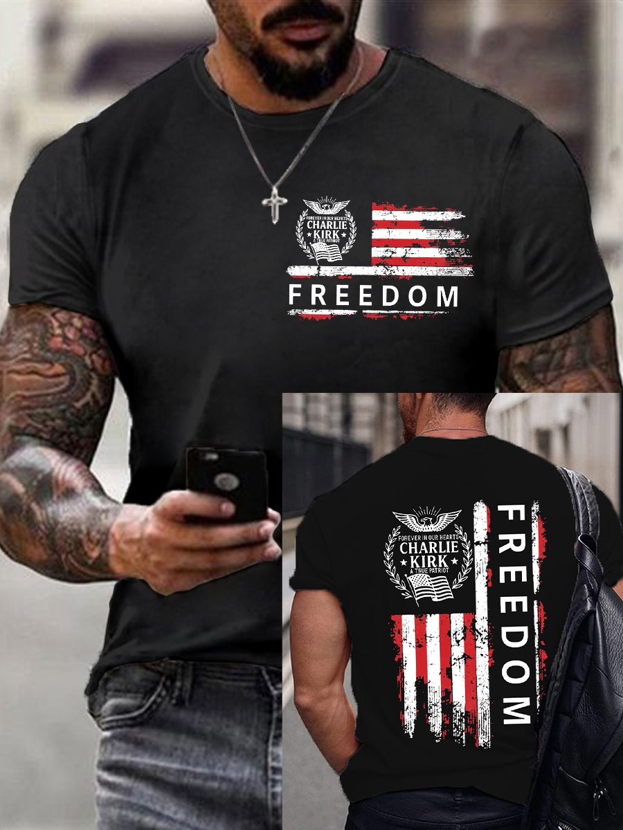 Men's Freedom Is Not Free R.I.P Charlie Kirk Short Sleeve T-shirt