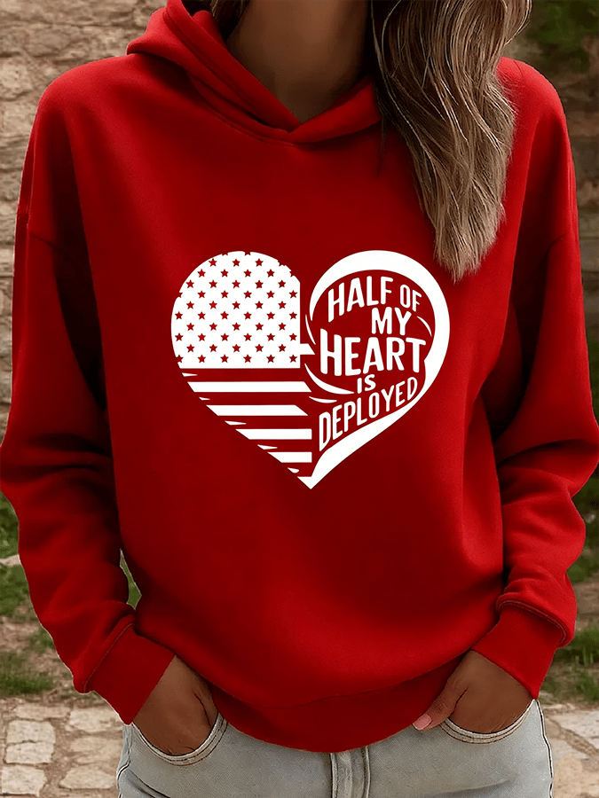 Women's Casual Red Friday Print Sweatshirt
