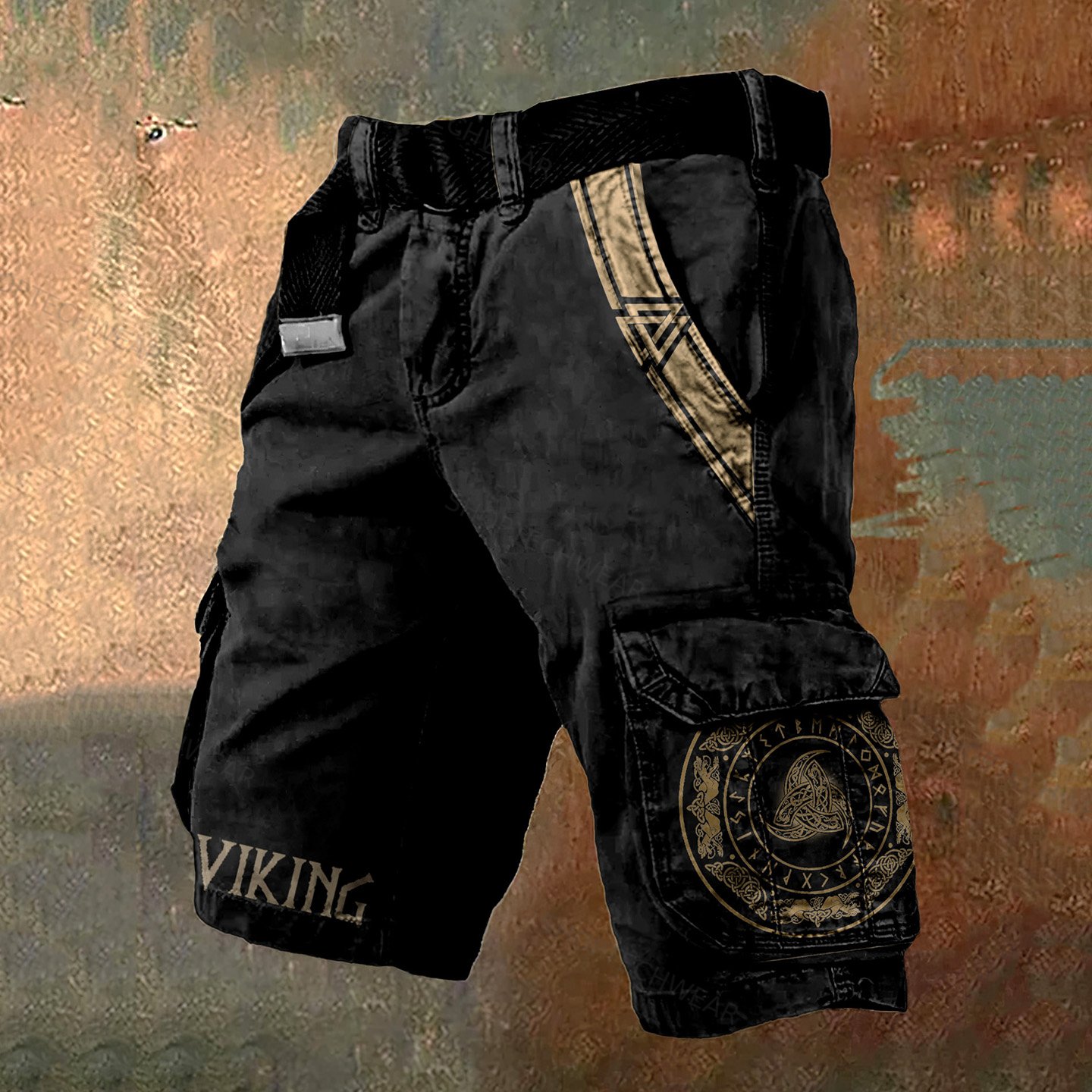 Men's Viking Vegvisir Tree Of Life Graphics Cargo Shorts