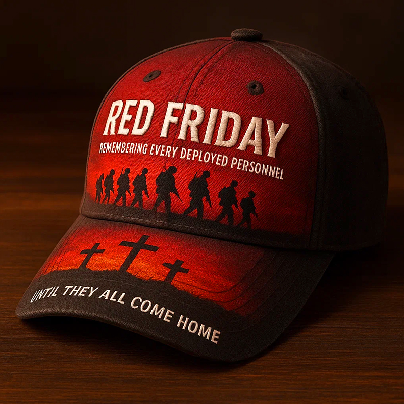 US Red Friday Printed Casual Hat