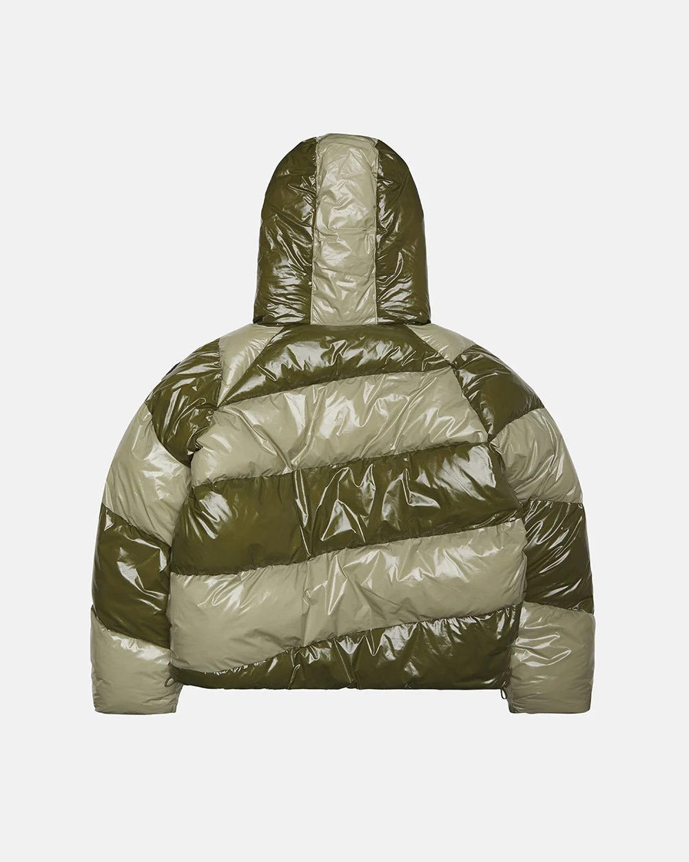 SPIRAL PUFFER GLOSSY GREEN MIX