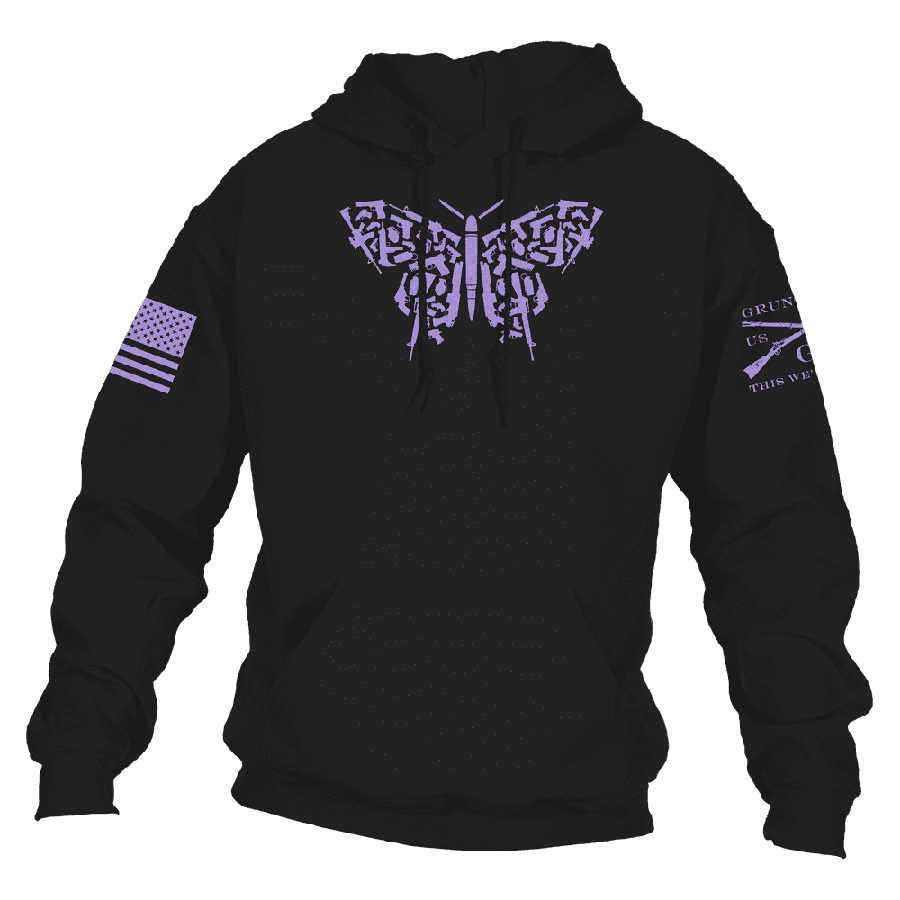 Women's 2A Butterfly Hoodie - Black