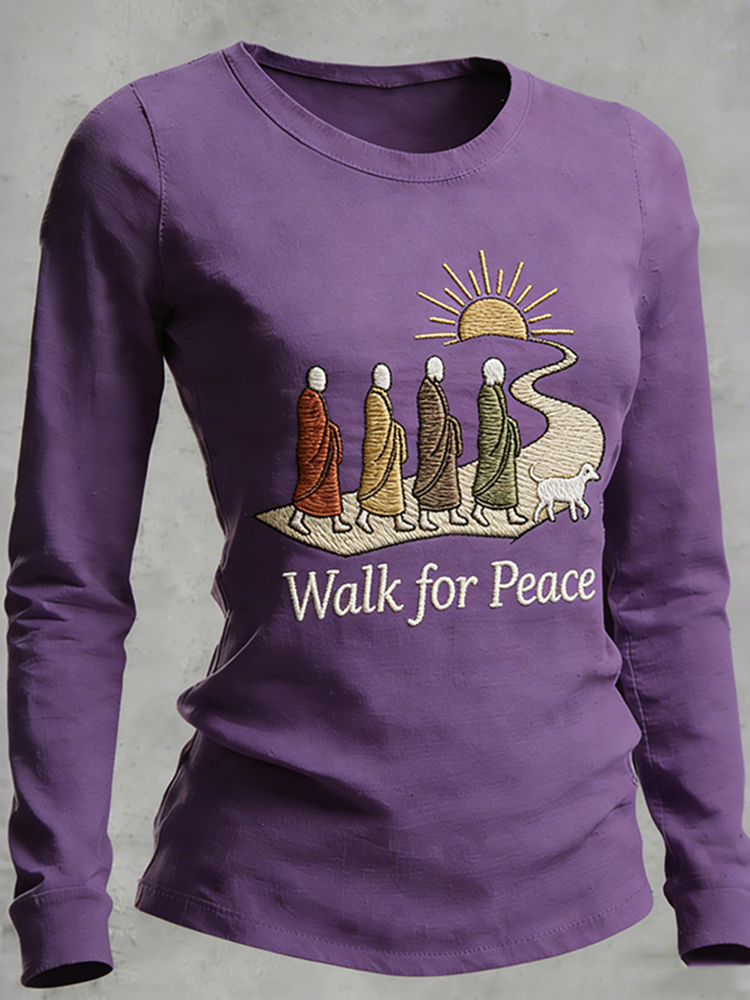 Women's Walk With Aloka Walk For Peace Long Sleeves T-shirt