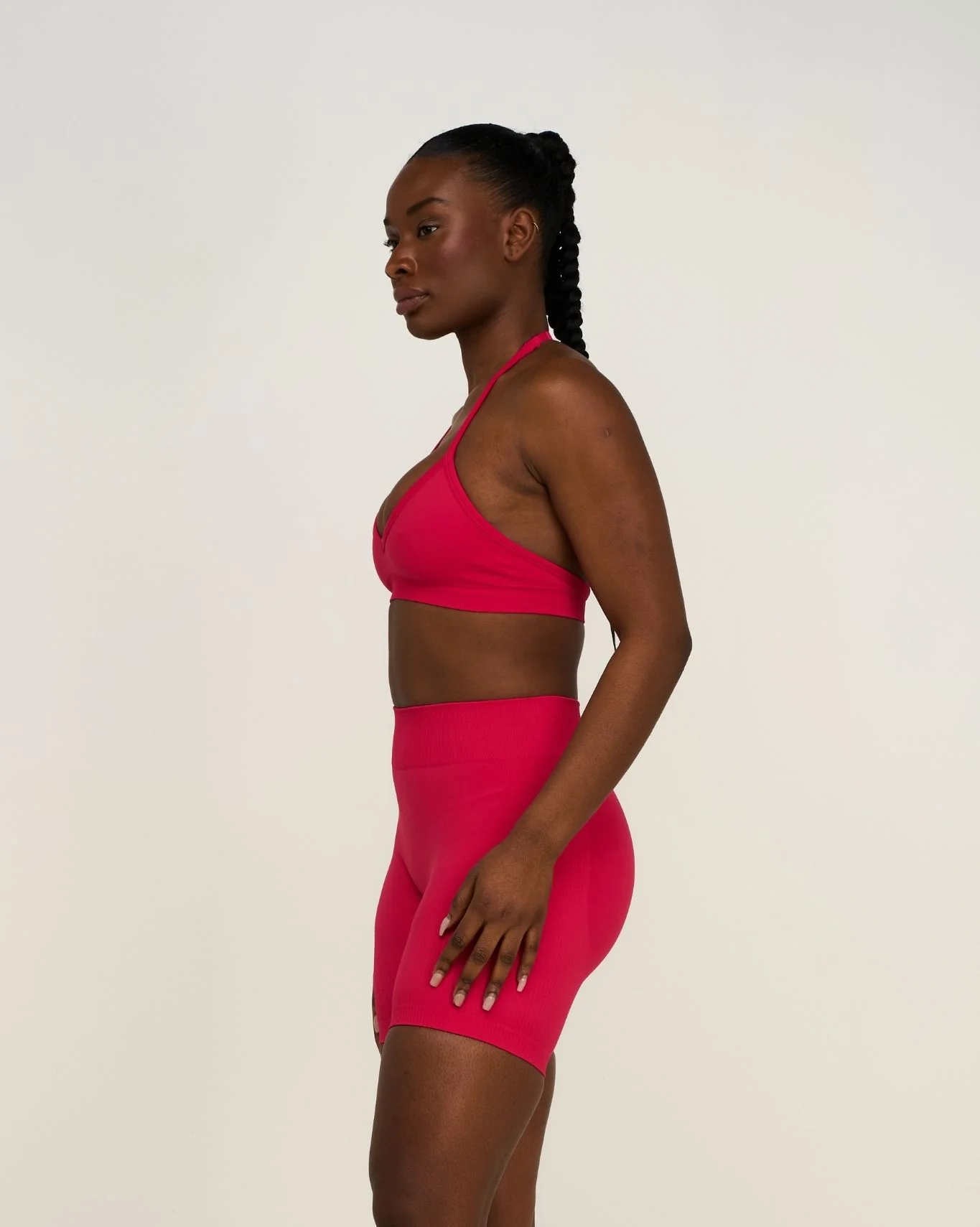 Elevate™ Sculpting Seamless Adjustable Halter Bra | Strawberry