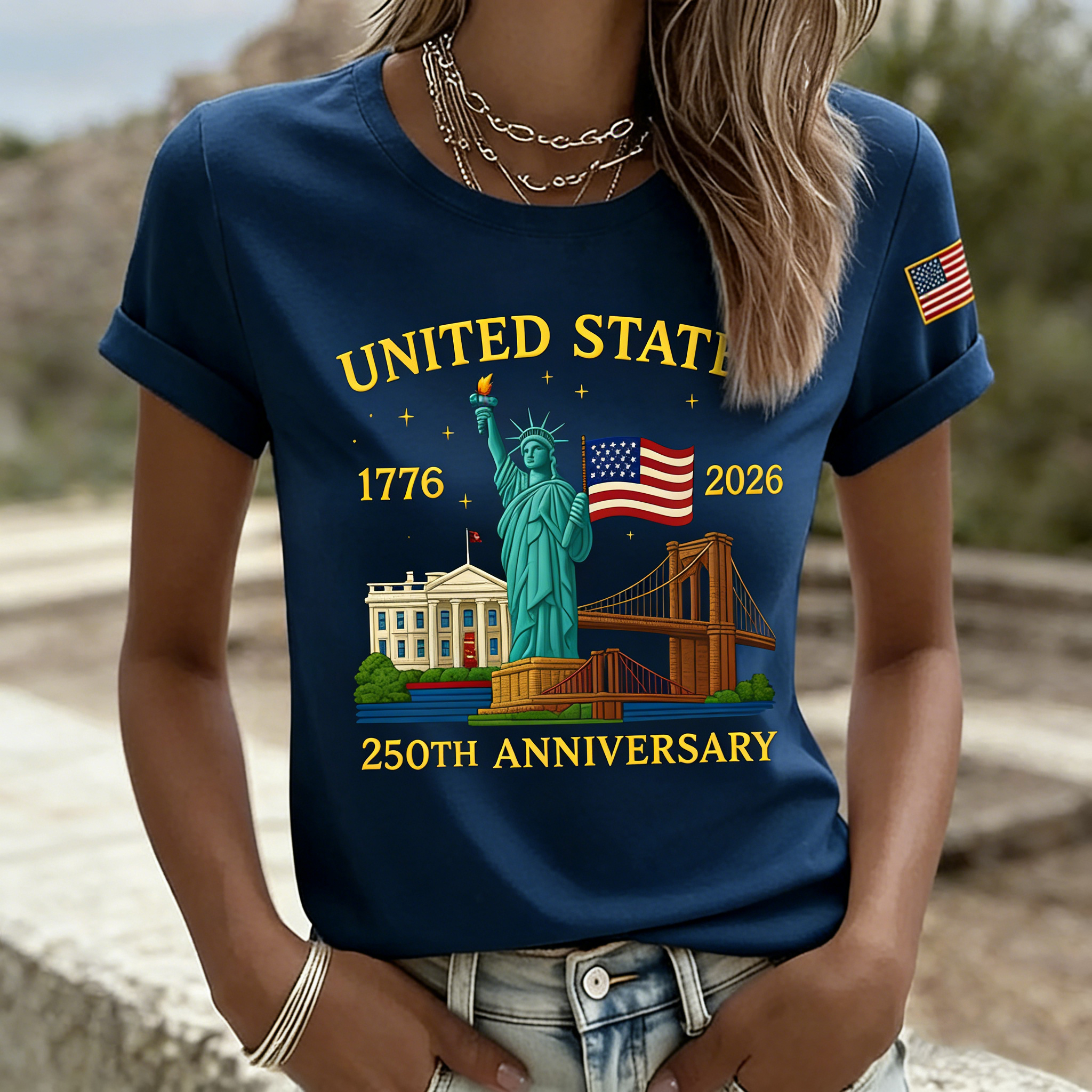 Women's  America 250th Anniversary Print T-Shirt