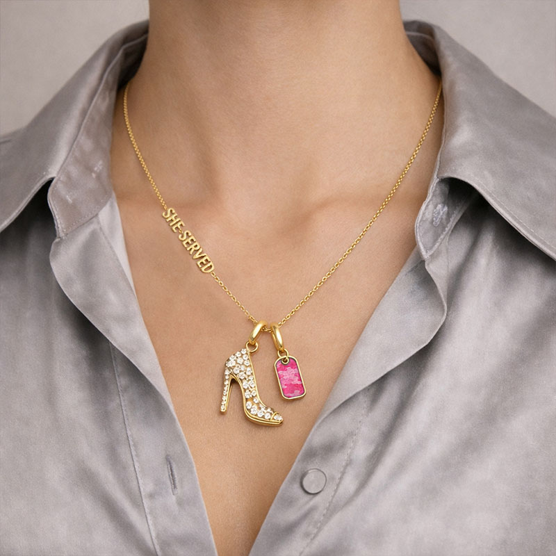 She Served – Women’s Strength & Honor Commemorative Necklace