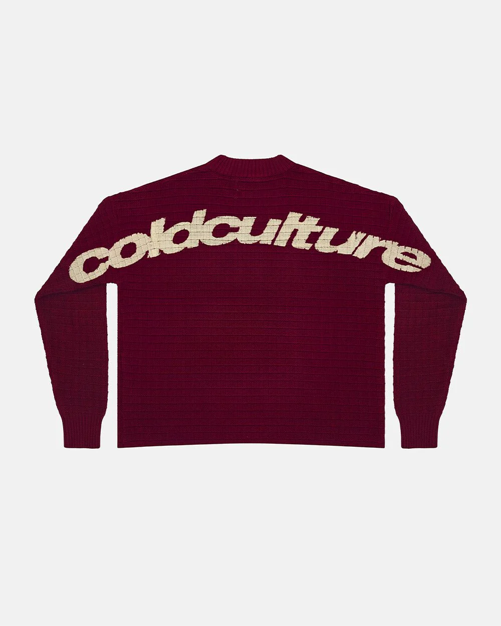CRUNCHY WAFFLE KNIT BURGUNDY
