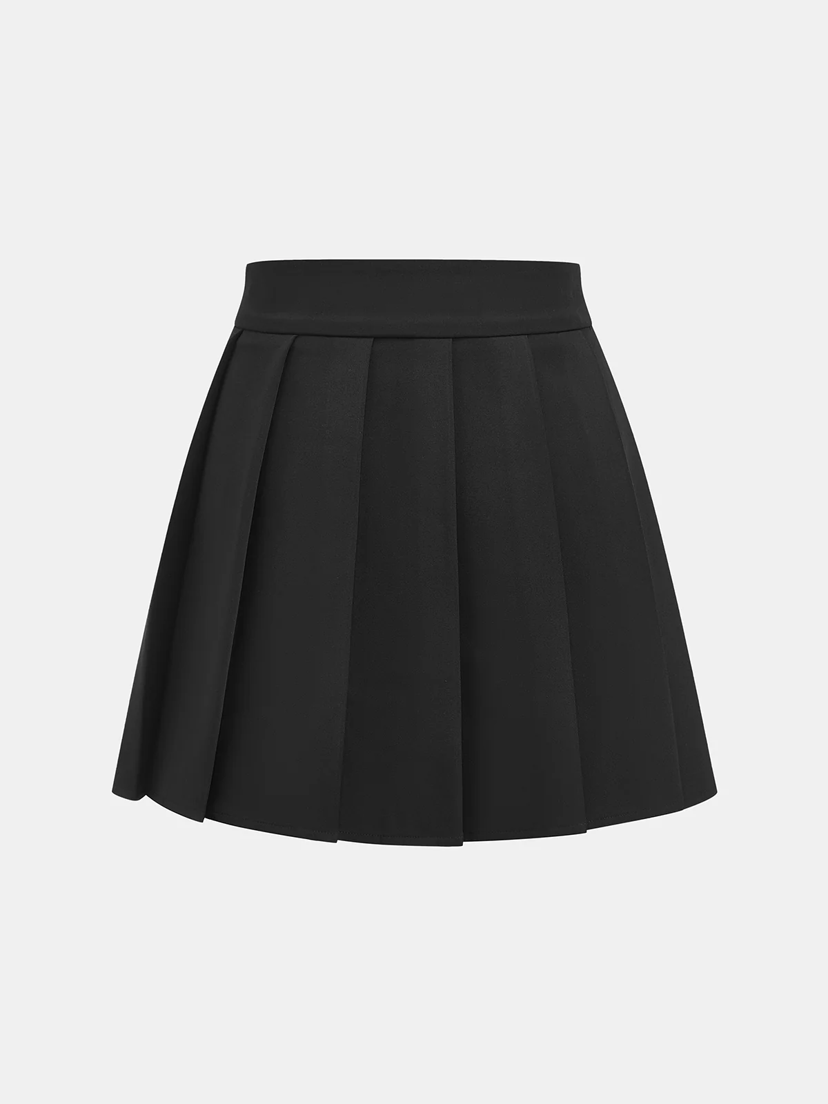 Horsebit Pleated Mini Skirt