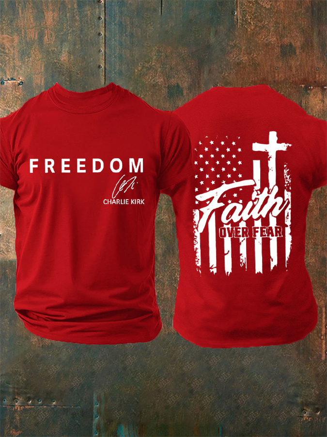 Men's Freedom Is Not Free R.I.P Charlie Kirk Short Sleeve T-shirt