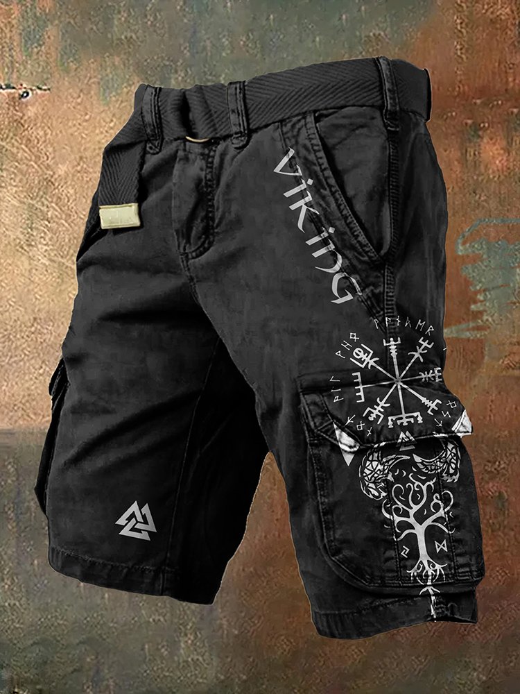 Vintage Totem Viking Art Men'S Work Shorts