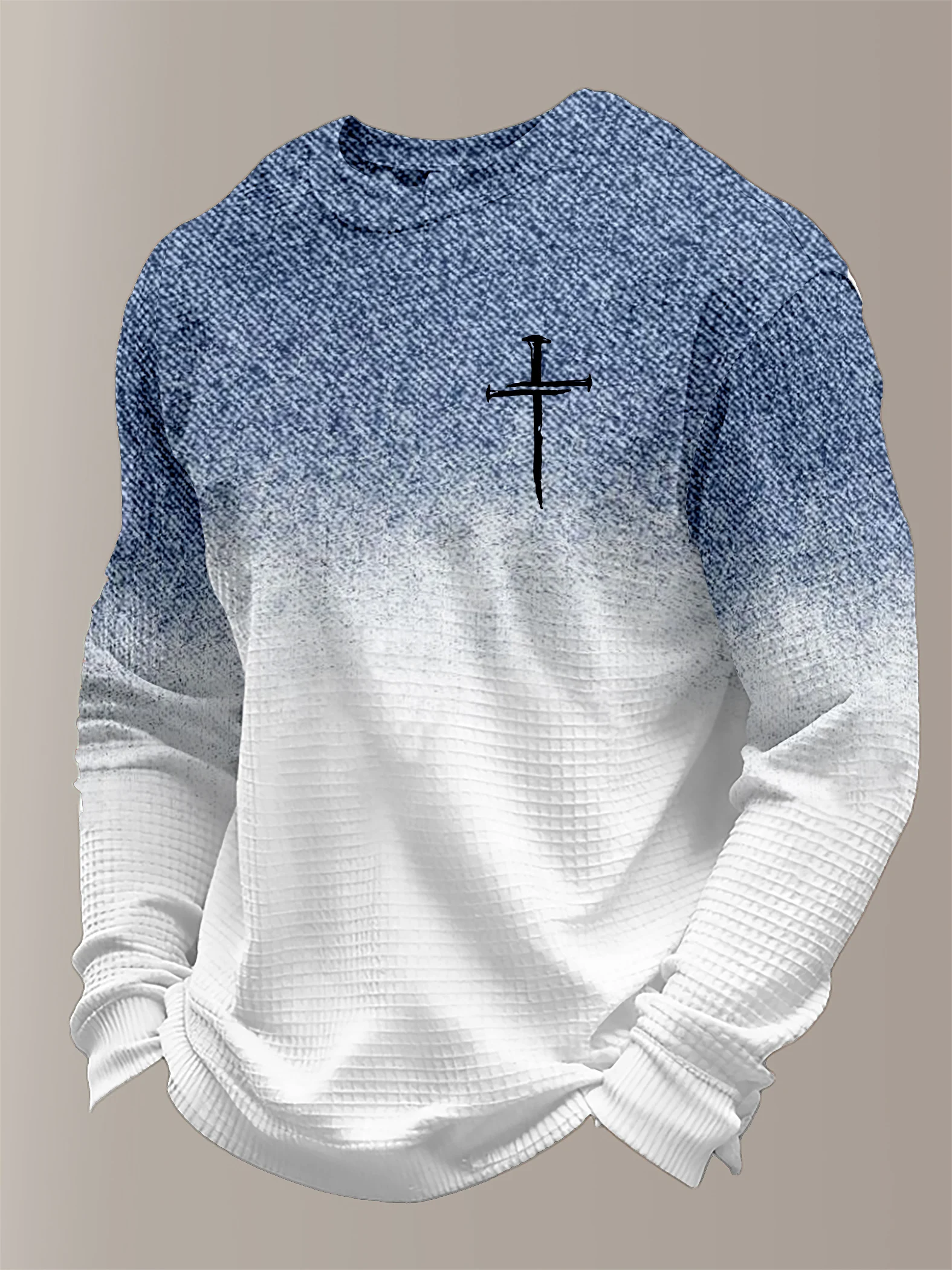 Men's Faith-Themed Printed Long-Sleeved Top-Fast Shipping