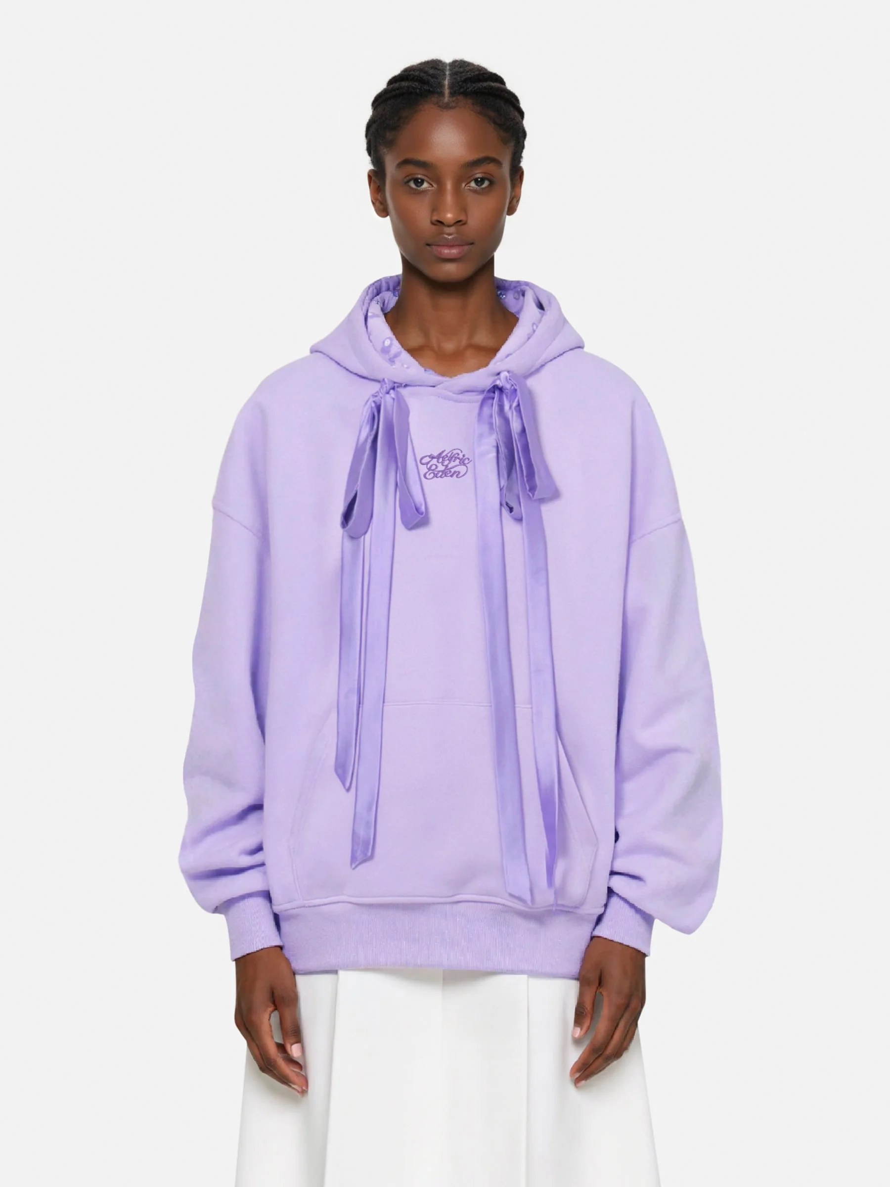 Aelfric Eden Cherry Bow Embroidery Pullover Hoodie