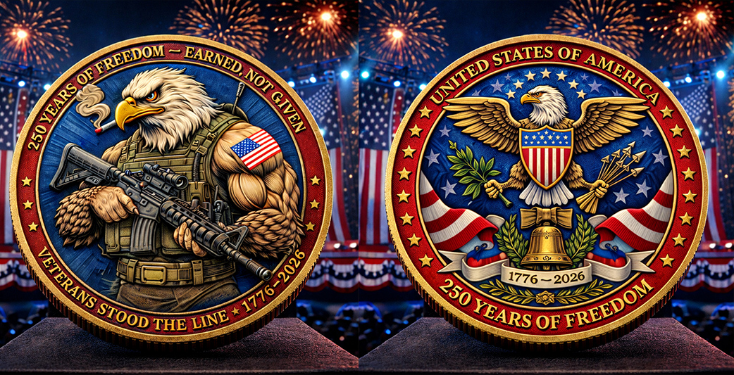 🏆Flash Sale 60% OFF - 250 Years of Freedom American Eagle Veterans Commemorative Coin