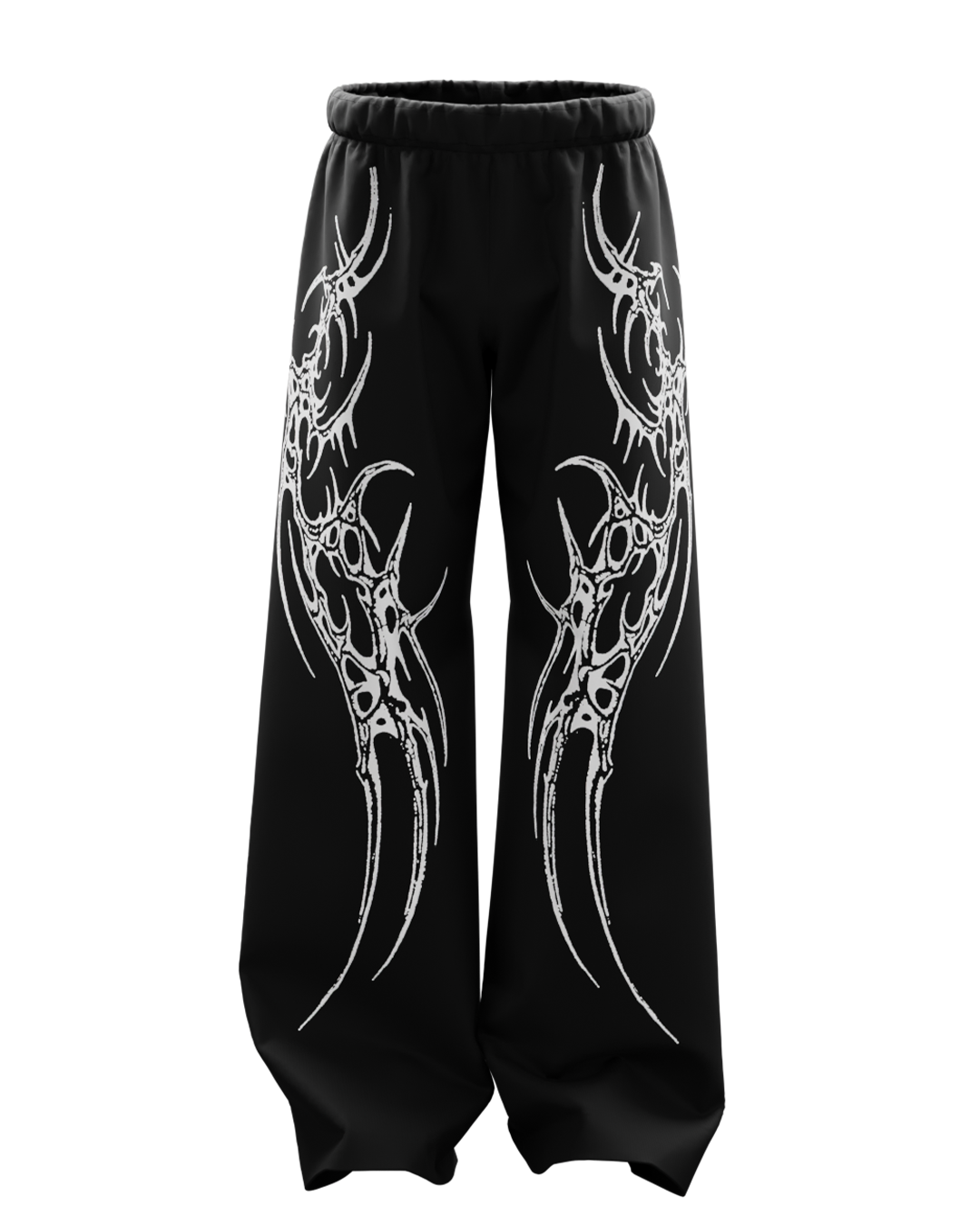 Saiyan Black Unisex Straight Fit Baggy Pants