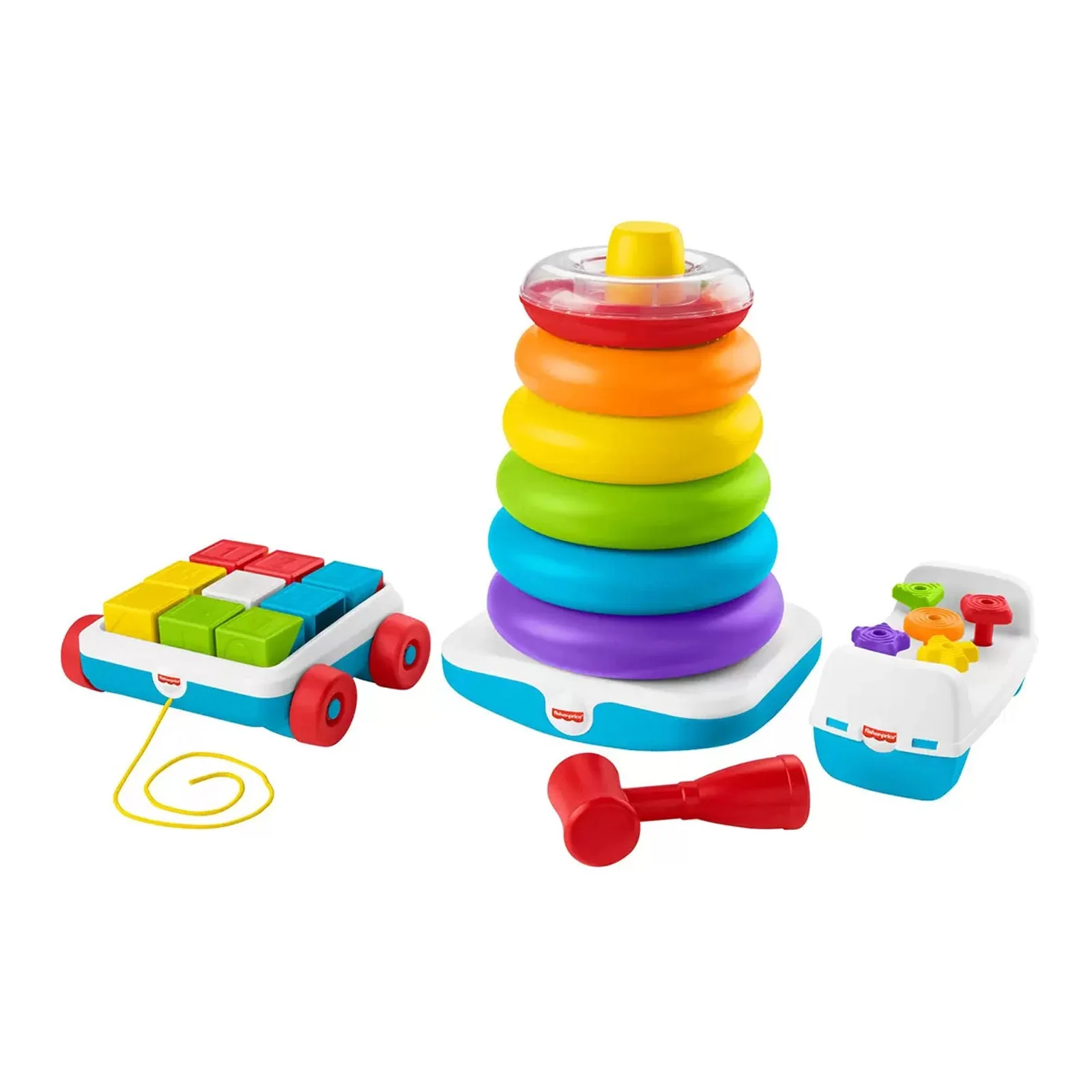 Fisher-Price Rockin' Fun Infant & Toddler Giant Stacking Ring Toy with Accessories