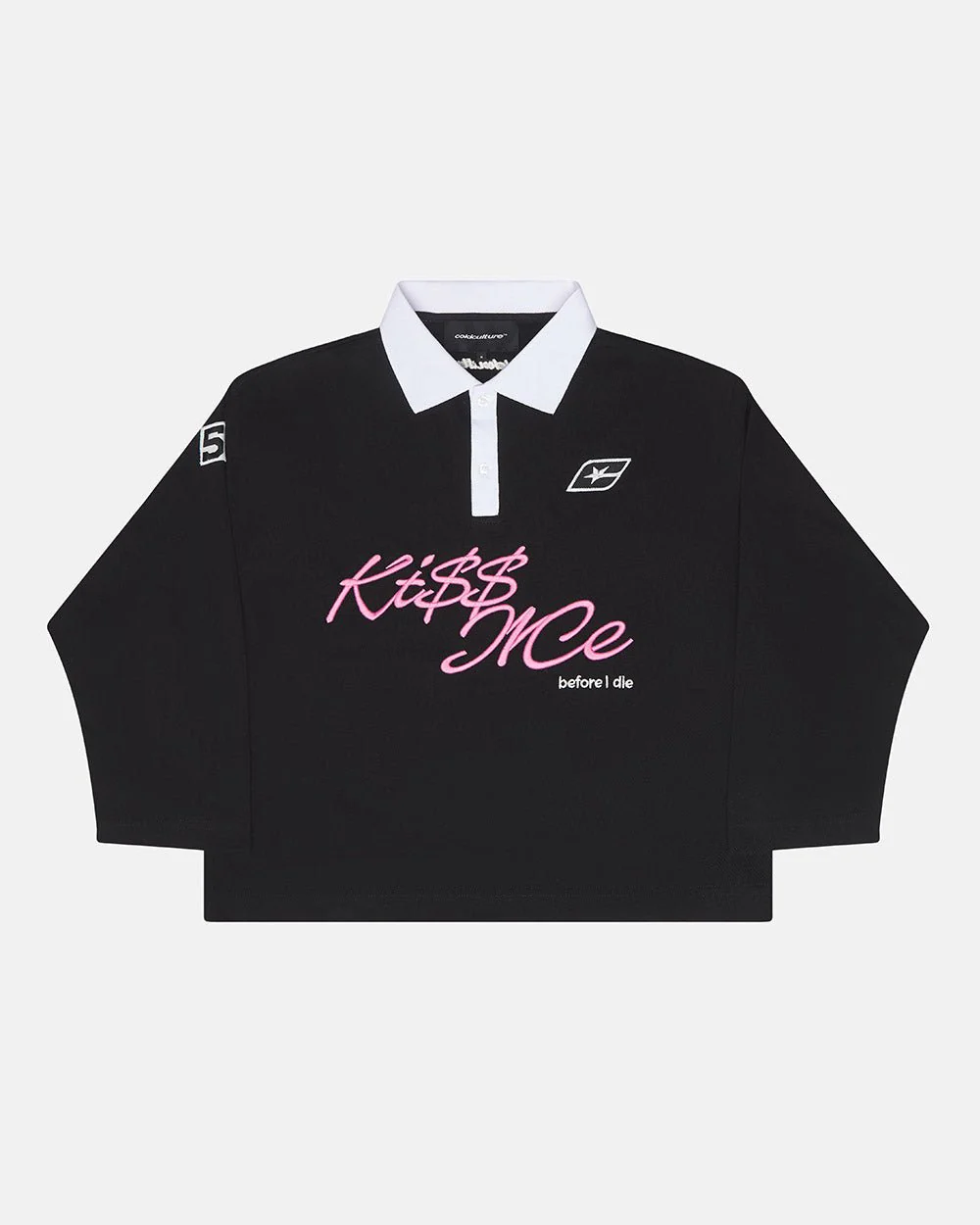 KISS ME POLO BLACK & PINK