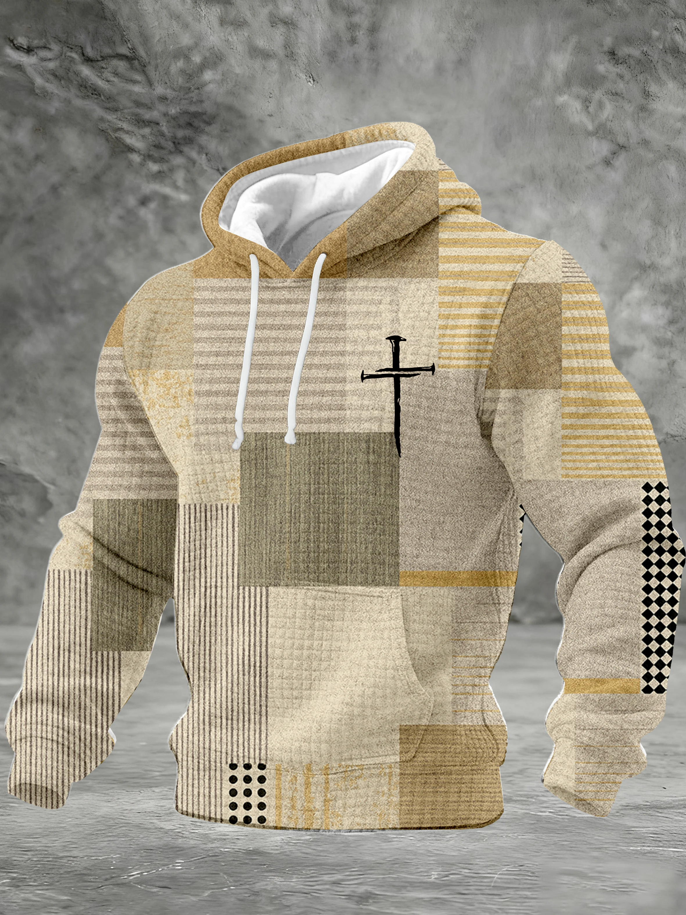 Men's Faith Print Hoodie-Fast Shipping