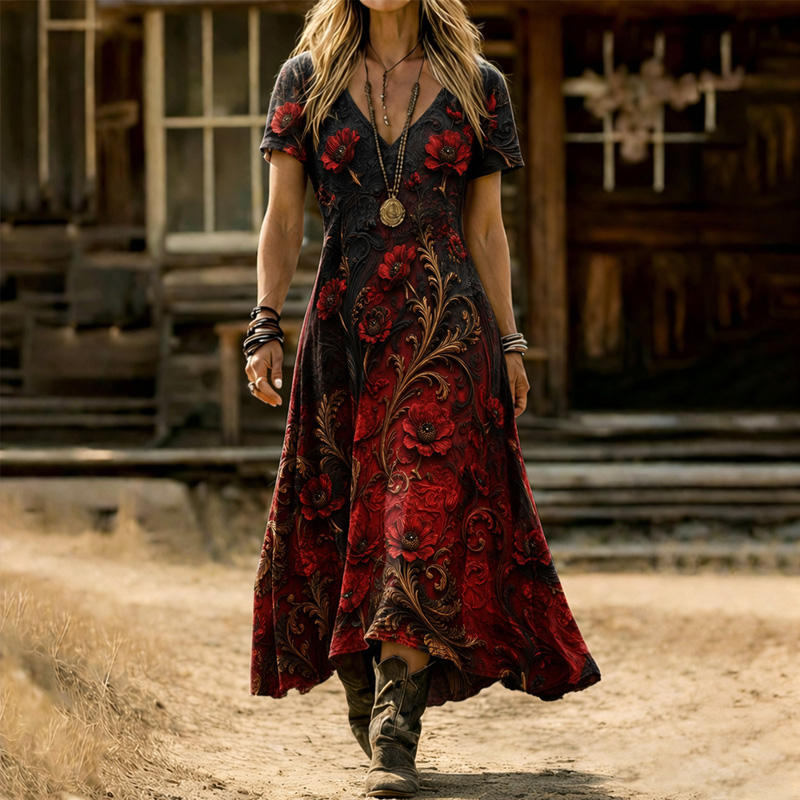 Women's Memorial Day Art Print Casual Dress