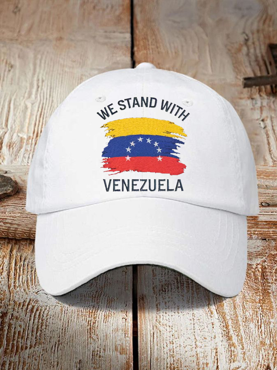 Unisex We Stand With Venezuela Print Hat