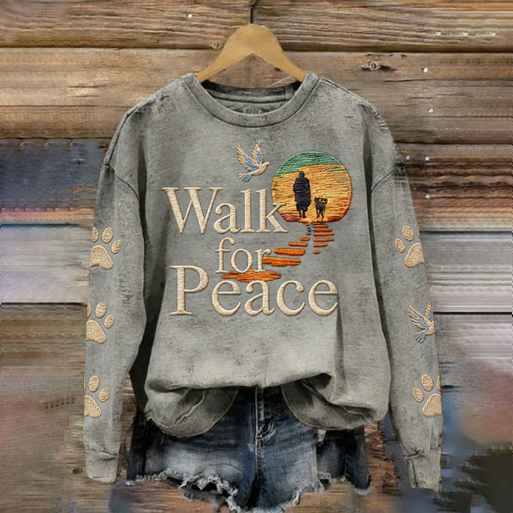Walking For Peace Art Print Sweatshirt