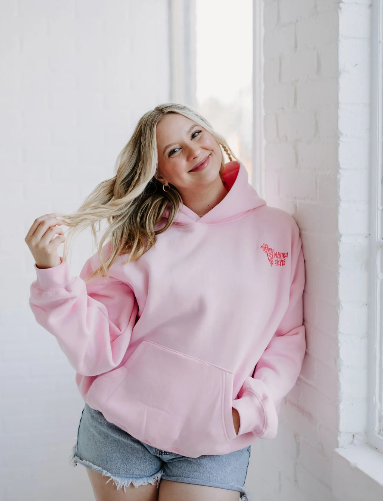 “Under the Palms” Hoodie - Pink