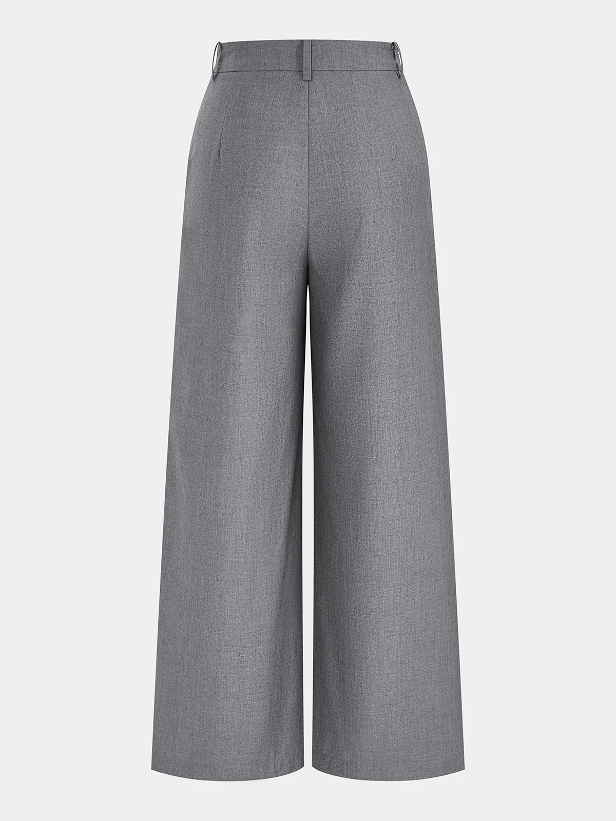 Wrap Front Mid-Waist Wide Leg Pants