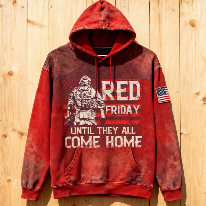 Red Friday Art Print Retro Hoodie
