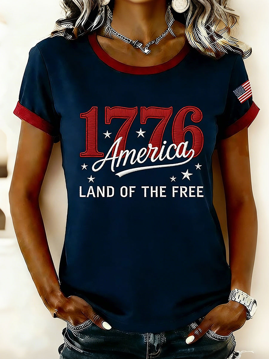 Women's 1776 1776-2026Land of the Free T-Shirts