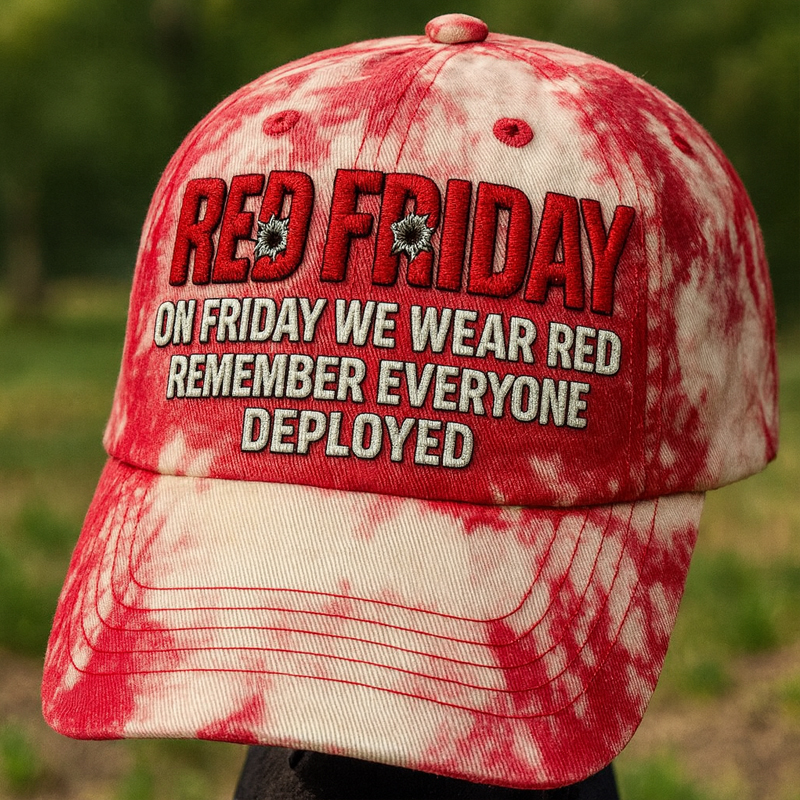 Red Friday Printed Casual Hat