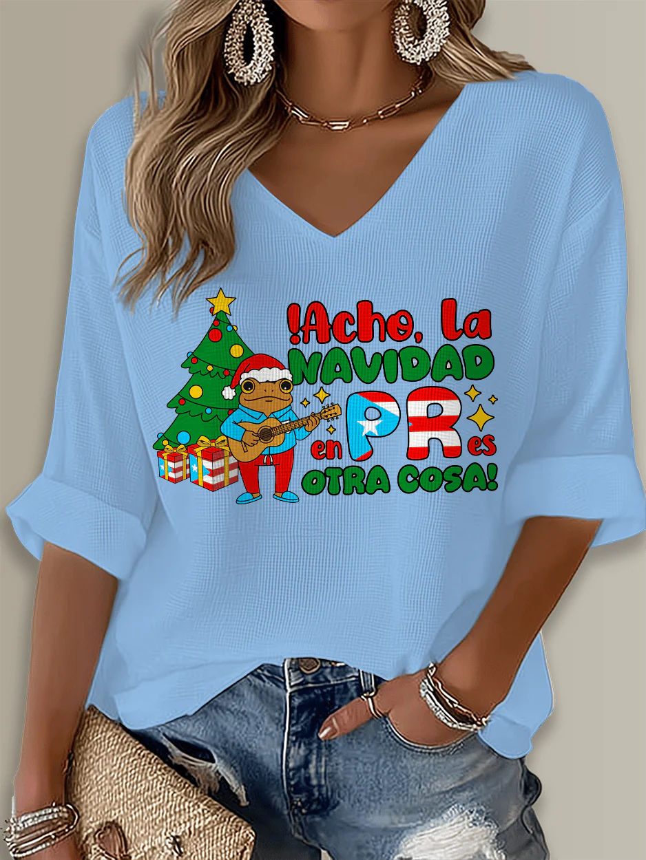 Puerto Rico Singer Benito Bowl Printed Long Sleeve Top