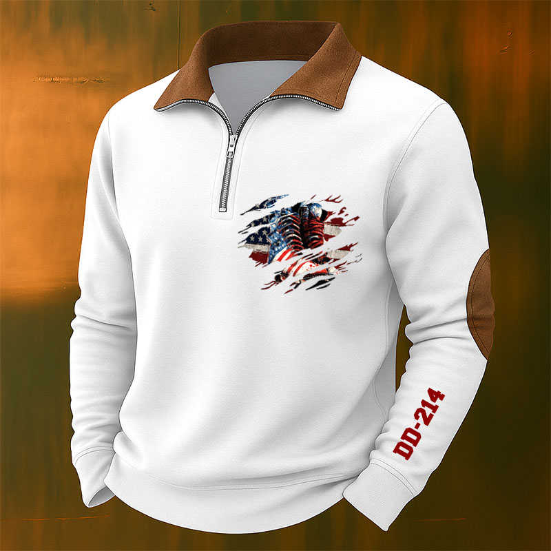 Veterans Casual Zipper Sweatshirt
