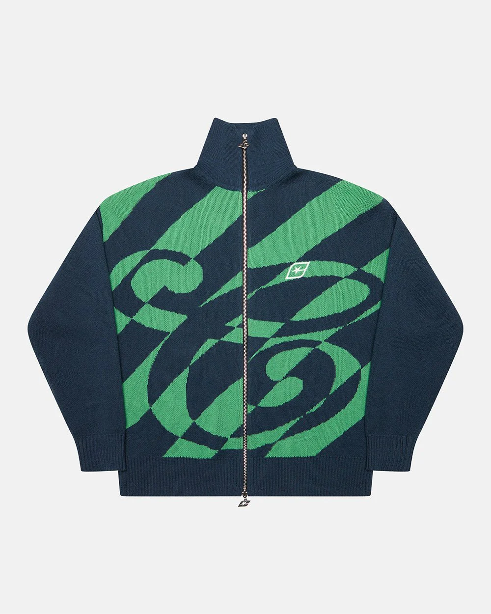 LINES FUSION KNIT GREEN & BLUE