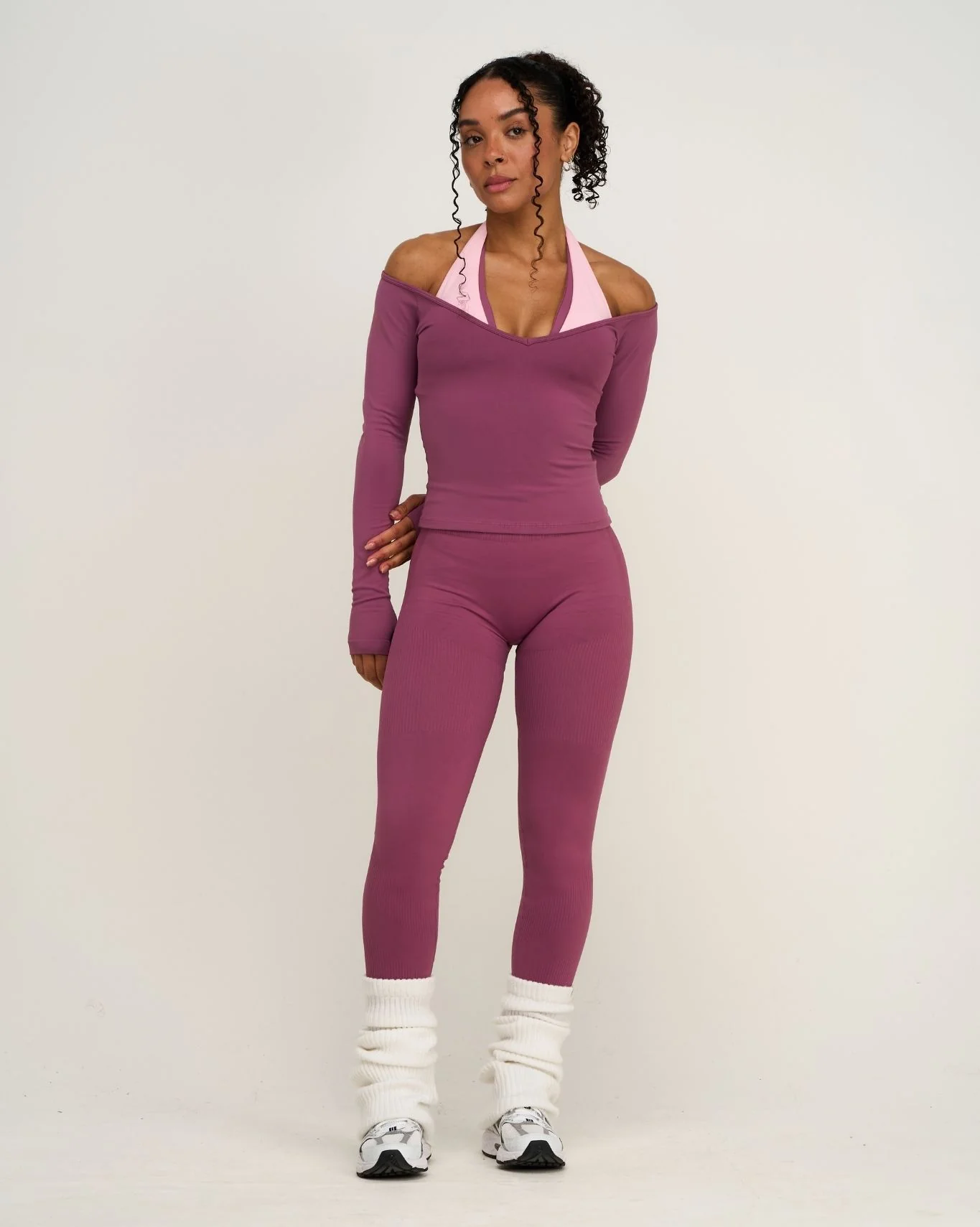 Elevate™ Sculpting Seamless V-Neck Top | Orchid Mauve