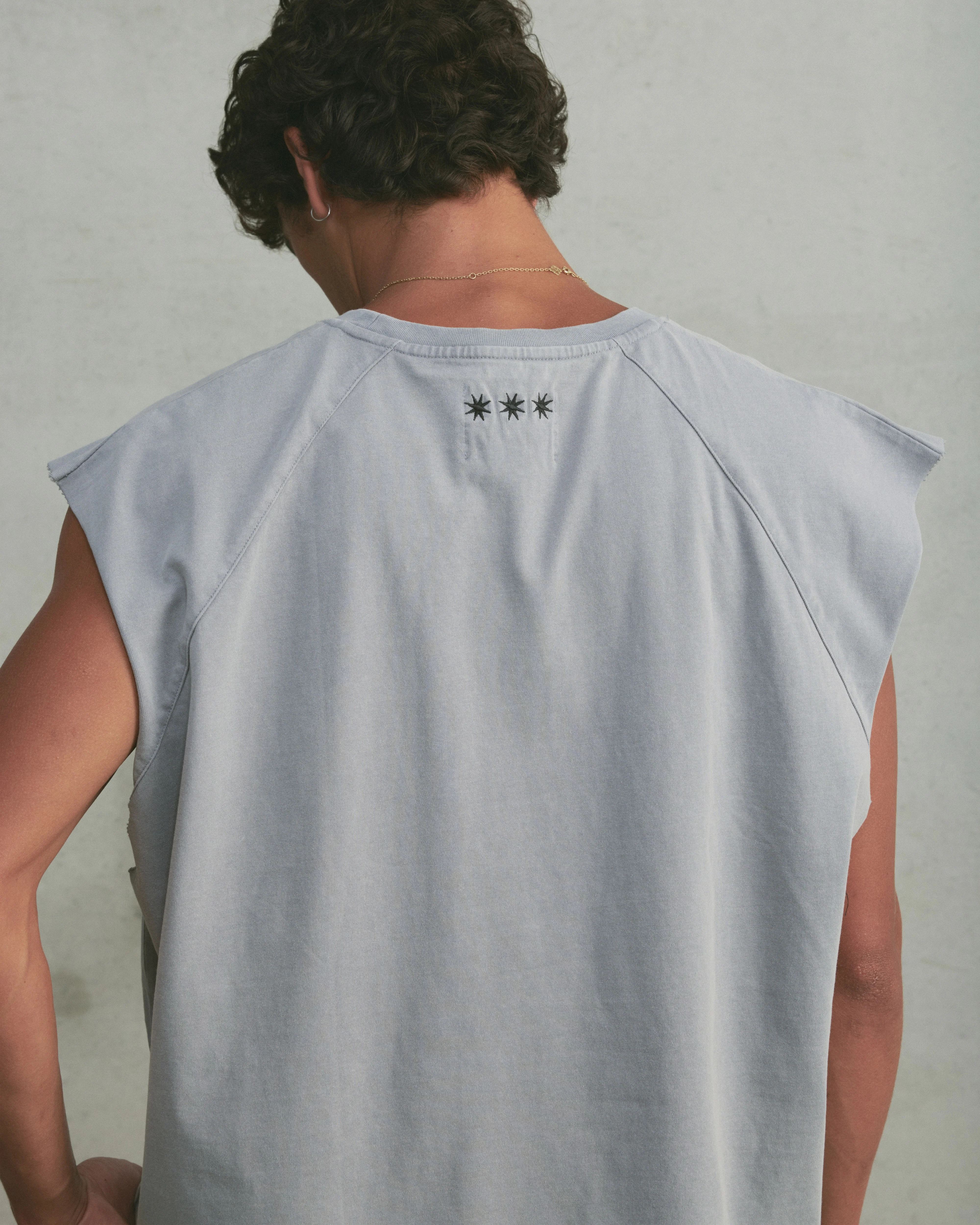 Oversized Raglan Tank | Washed Grey