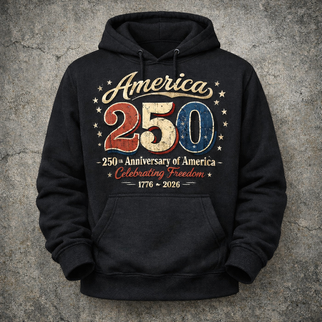 US 250th Anniversary Art Print Casual Hoodie