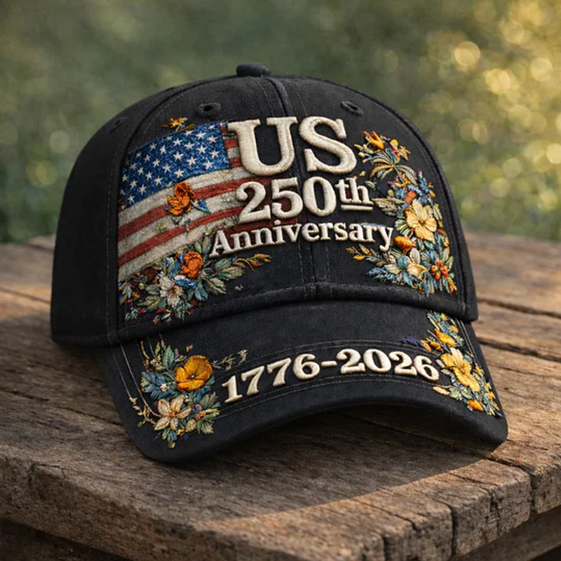 🏆Hand-Embroidered Artisan Cap💖US 250th Anniversary Casual Hat