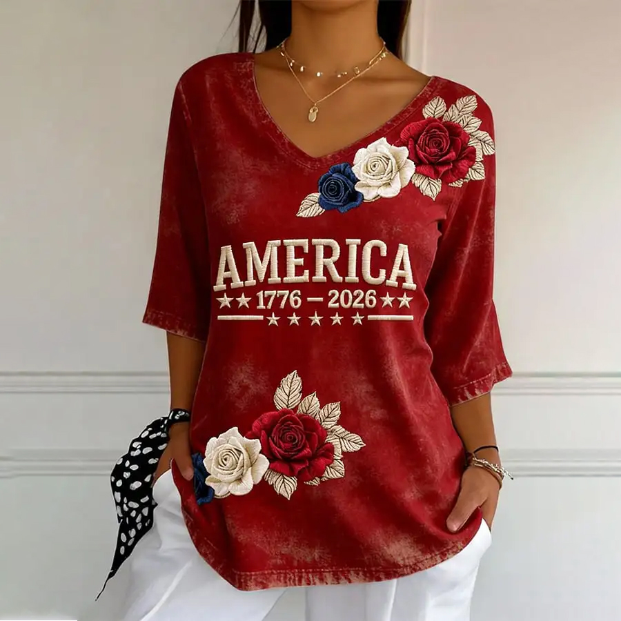 Women's American 250th Anniversary Five-Sleeve Top