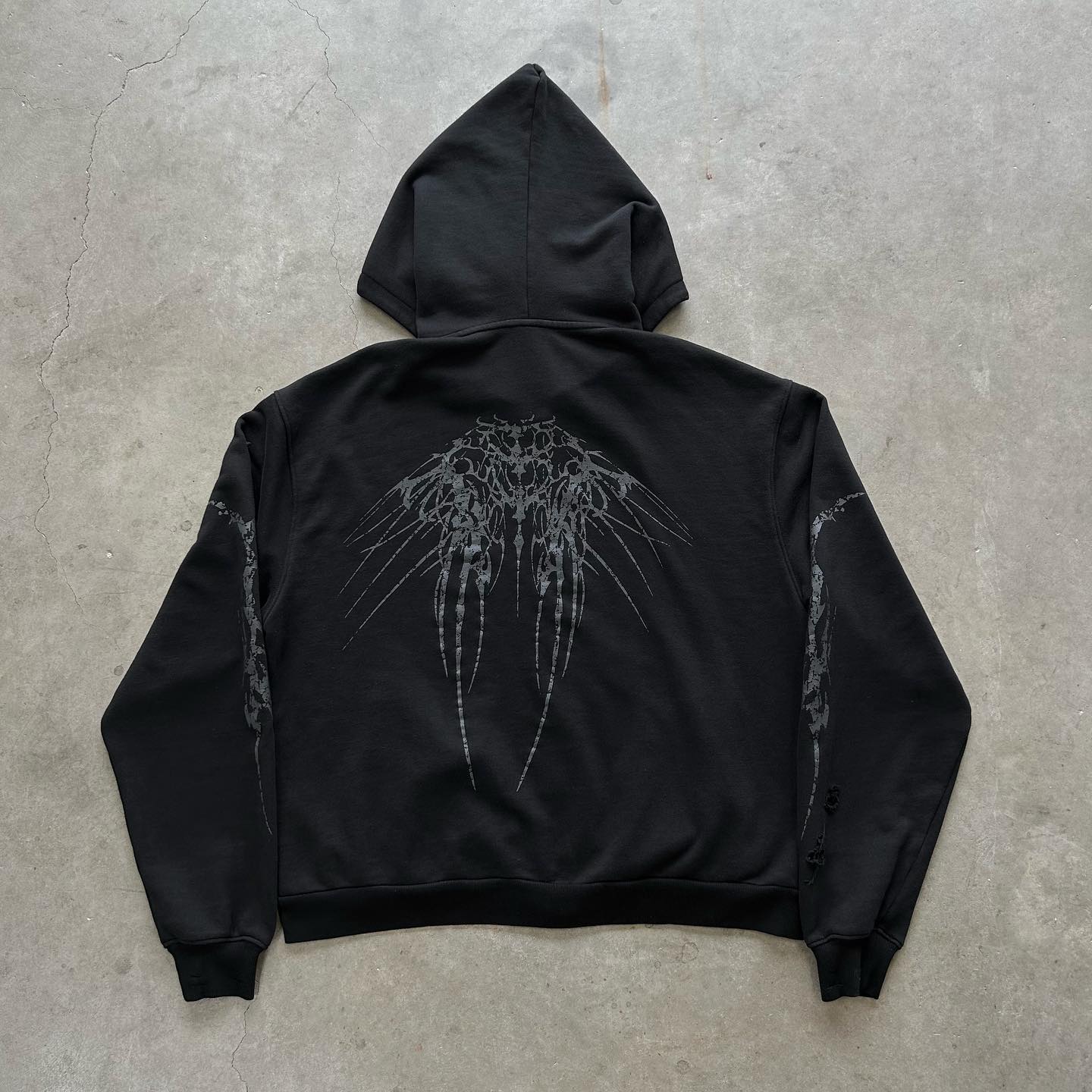 Streetwear Trinity Double Zip Loose Hoodie