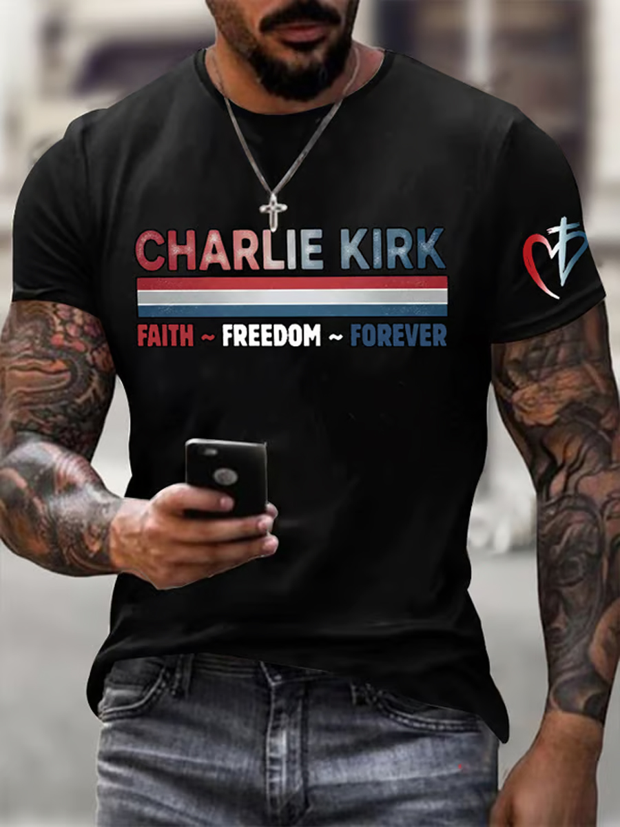 Men's Freedom Is Not Free R.I.P Charlie Kirk Short Sleeve T-shirt
