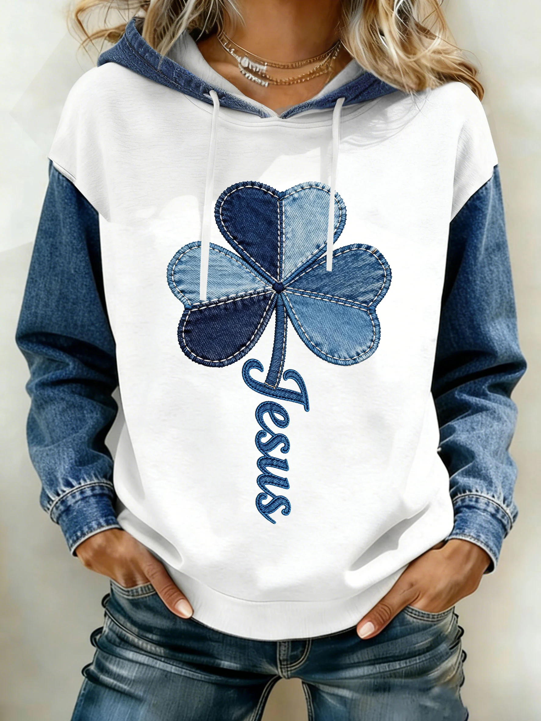 Women's St. Patrick's Day Cross Print Hoodie-Fast Shipping