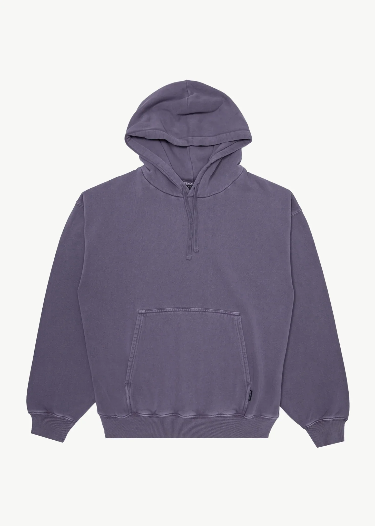 AFENDS Mens Genesis - Boxy Pull On Hood - Vintage Aubergine