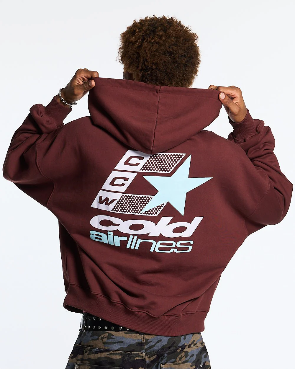 AIRLINES HOODIE BITTER CHOCOLATE