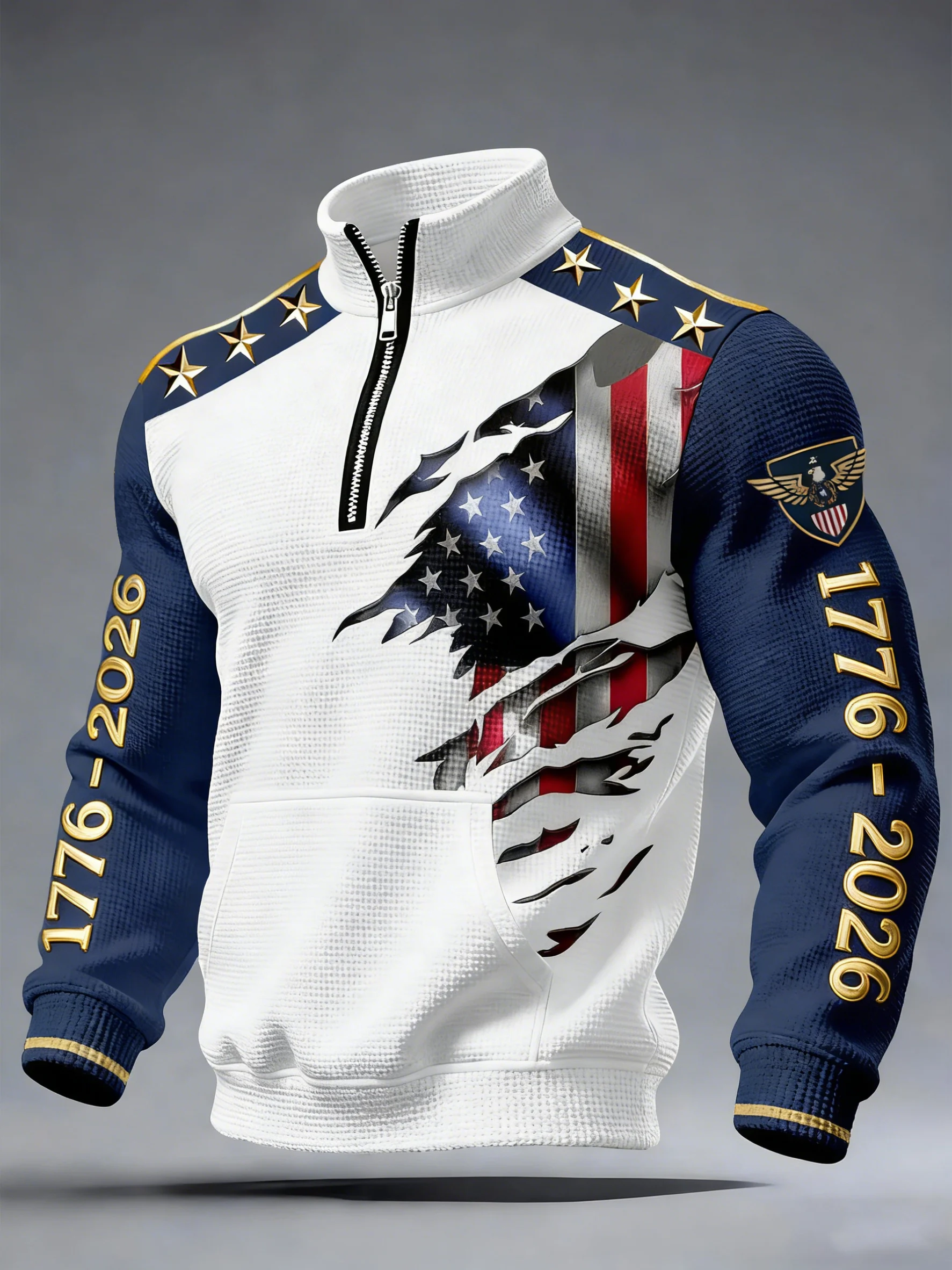 Men'S Casual American 250th Anniversary Printed Sweatshirt