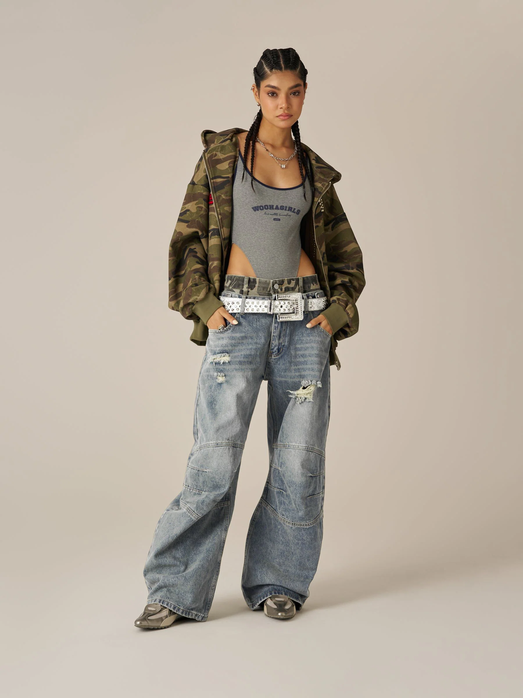 Aelfric Eden Baggy Barrel Double Waist Jeans
