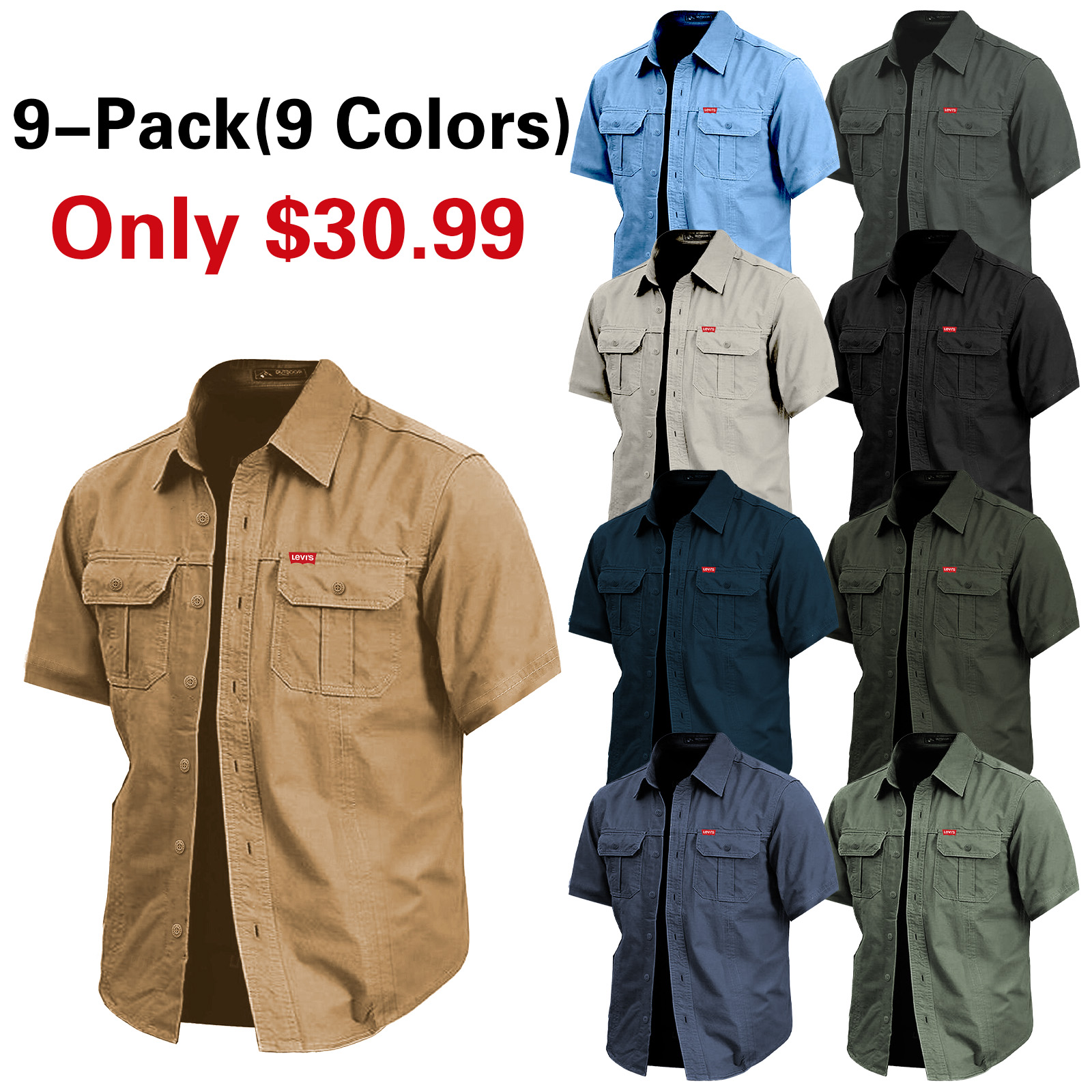 Men's Cow-Print Work Shirt / Western Shirt