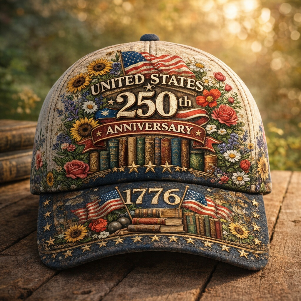 US 250th Anniversary Art Print Casual Hat