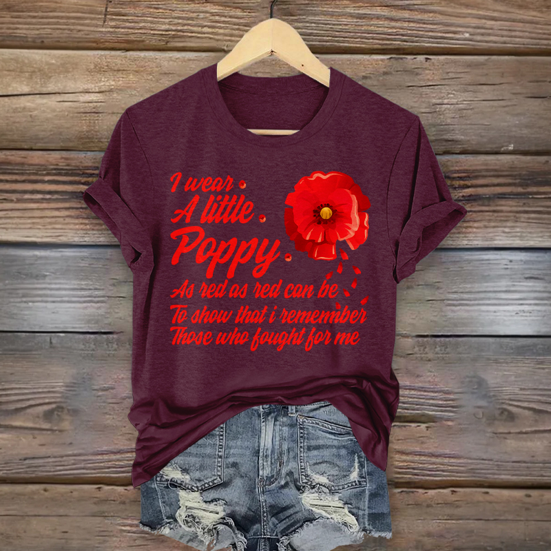 Women's Veteran Casual Printed T-shirt