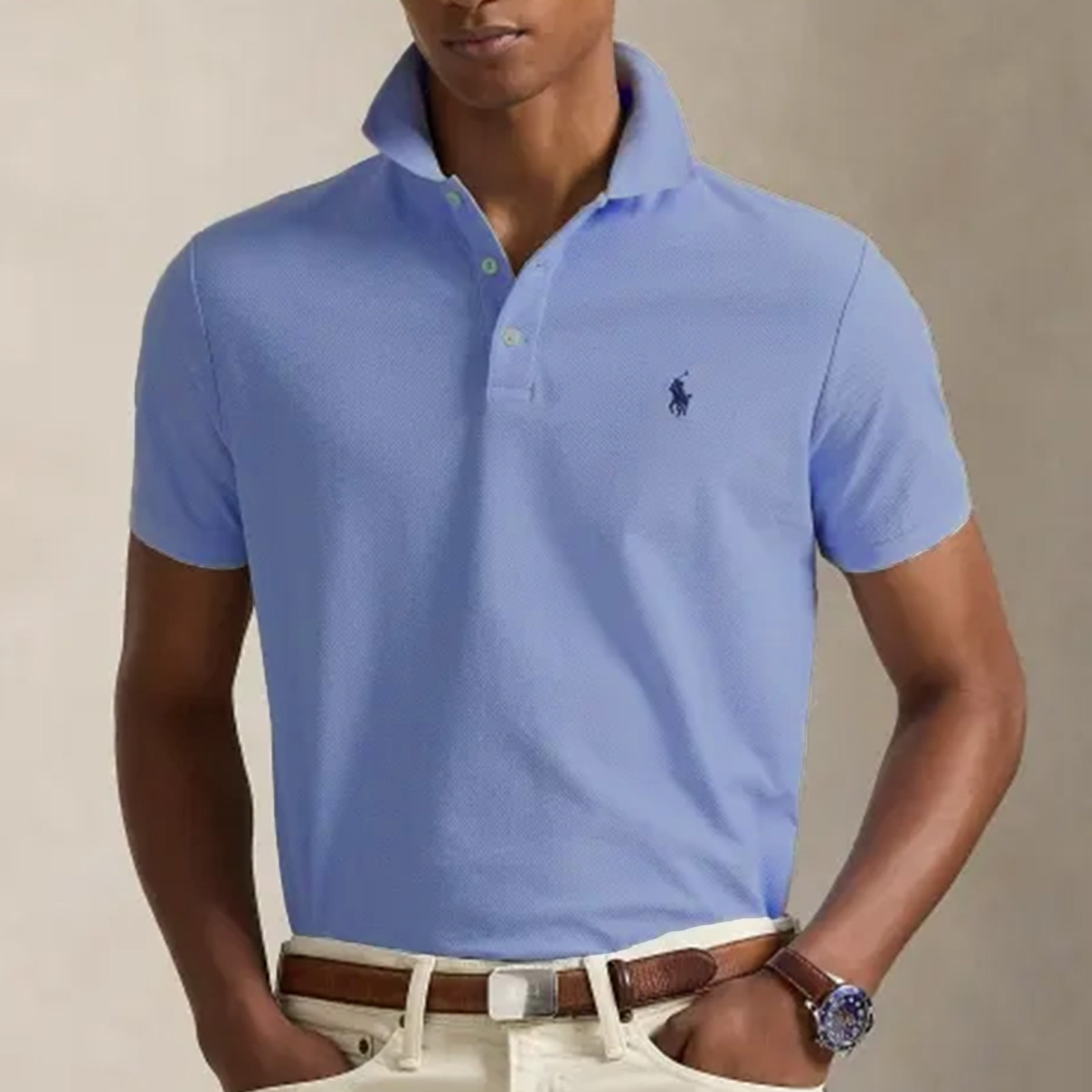 20260706-8-Custom Slim Fit Honeycomb-Mesh Polo
