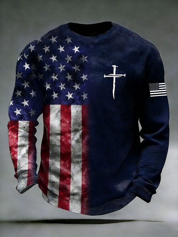 Men's casual faith waffle-knit T-shirt