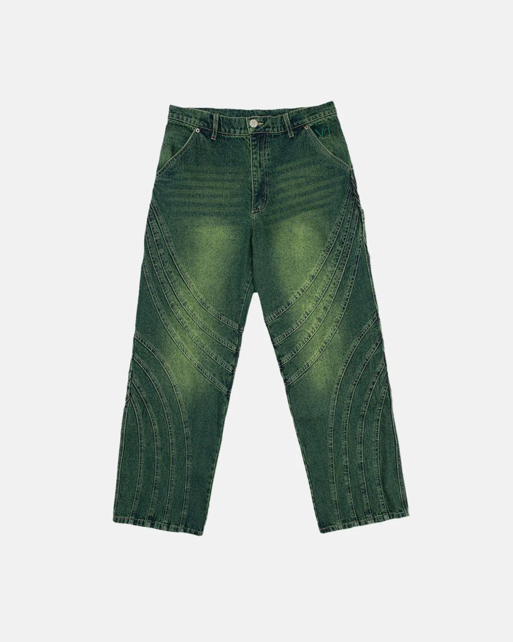 V1 MAZE PANTS GREEN DENIM